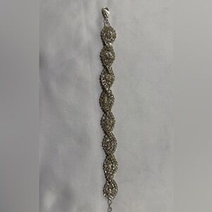 Elegant Silver Rhinestone Bracelet
